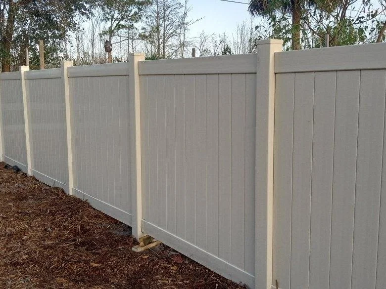 C&S vinyl fencing installation