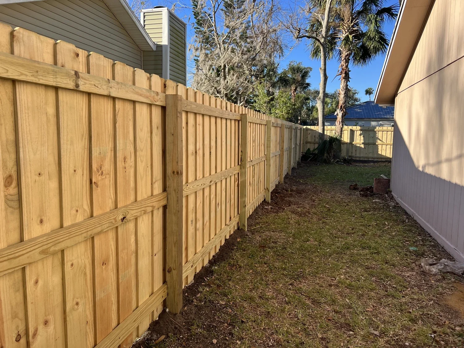 C&S wood fencing installation